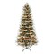 CC Christmas Decor Pre-lit Slim Artificial Flocked Halifax Fir Christmas Tree - 9’ - Clear Lights
